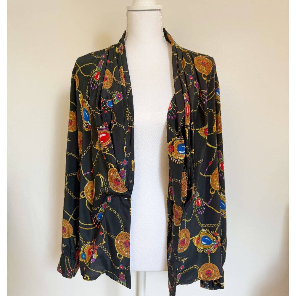 Vintage Marlis Silky Women's Shirt – 1980s-90s - Picture 2 of 13
